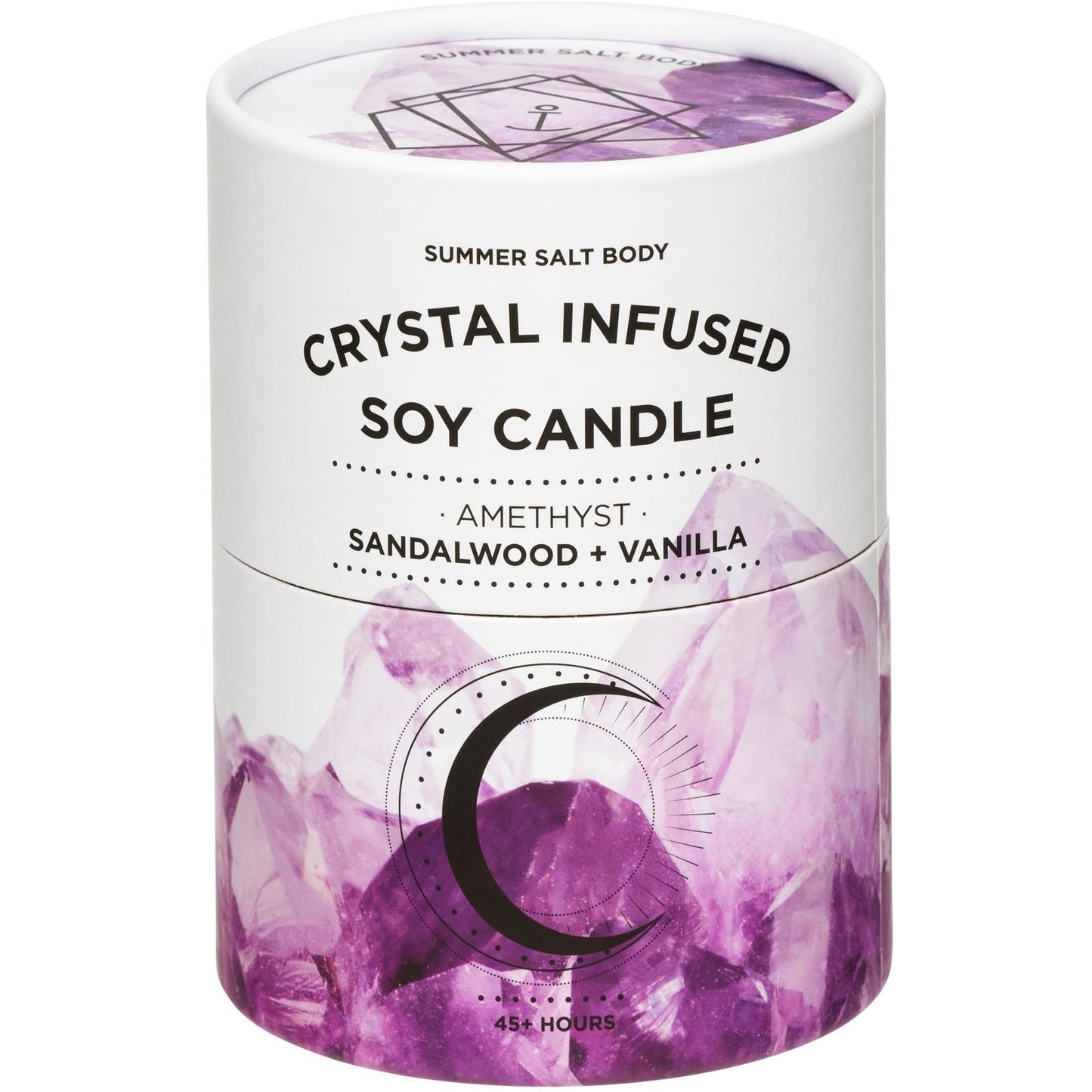 Amethyst Infused Soy Candle Sandalwood & Vanilla